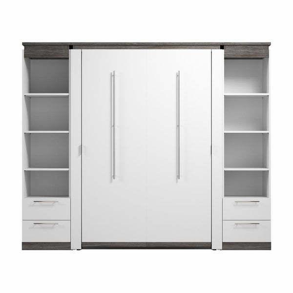 Full Murphy Bed with Shelves and Drawers (100W)