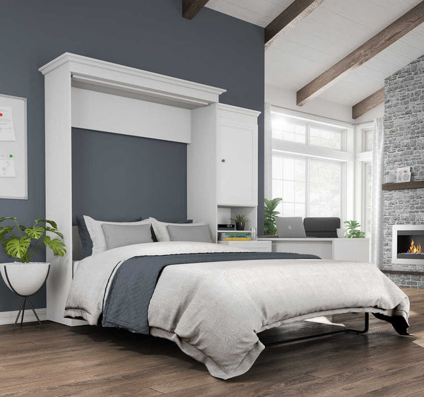 Queen Murphy Bed with Storage and Desk