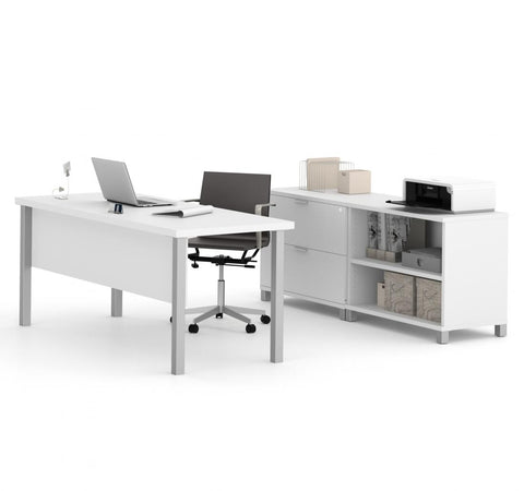 72W Table Desk with Credenza