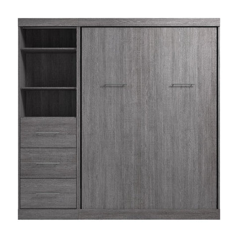 Full Murphy Bed and Closet Organizer with Drawers (84W)