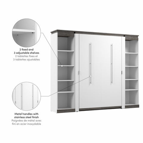 Full Murphy Bed with Shelves (100W)