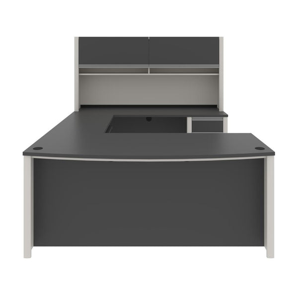 72W U-Shaped Executive Desk with Pedestal and Hutch