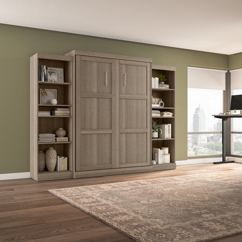 Queen Murphy Bed and 2 Shelving Units (115W)