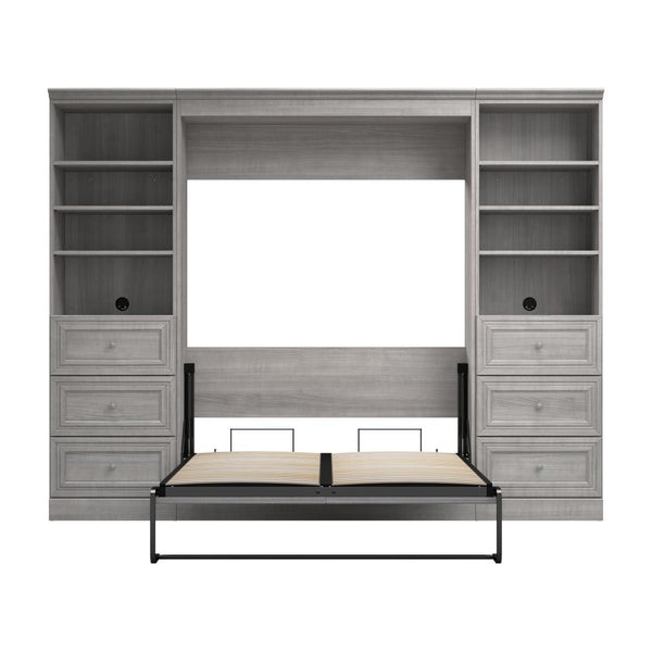 Full Murphy Bed and 2 Closet Organizers with Drawers (109W)