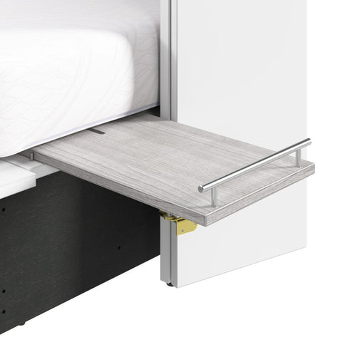 63W Queen Murphy Cabinet Bed with Pullout Drawer and Mattress