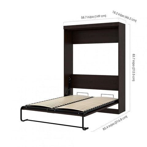 Full Murphy Bed with Sofa and Shelving Units (109W)