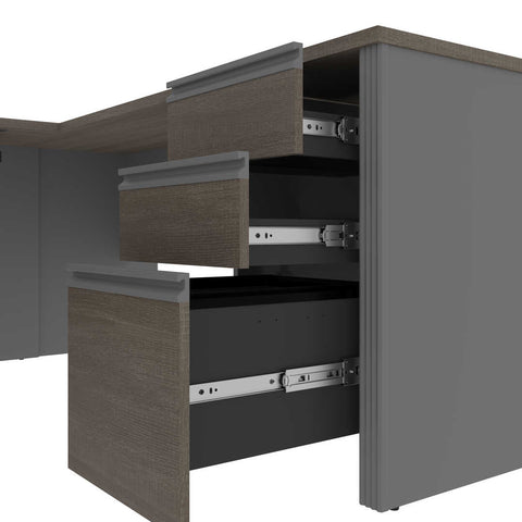 72W U-Shaped Executive Desk with Pedestal