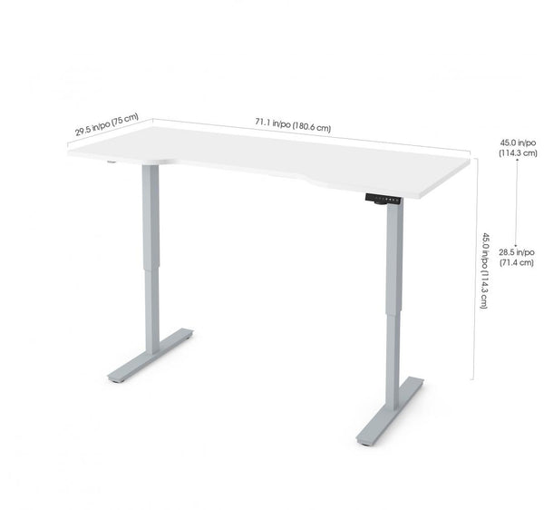 30“ x 72“ Curved Standing Desk