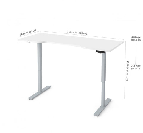 30“ x 72“ Curved Standing Desk