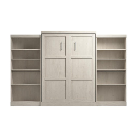Queen Murphy Bed with 2 Shelving Units (137W)