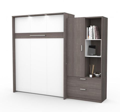 Queen Murphy Bed with Storage Cabinet (101W)