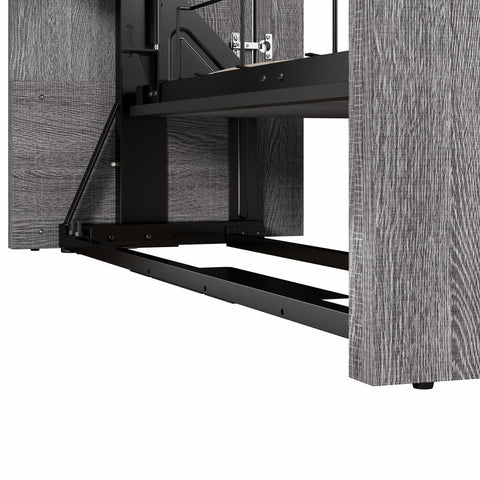 Queen Murphy Bed with Shelves and Drawers (87W)