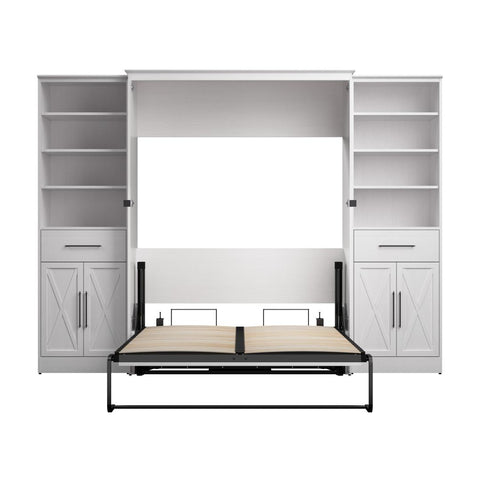 Full Murphy Bed and Closet Organizers with Doors and Drawers (113W)