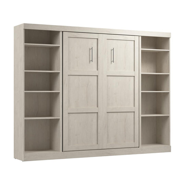 Full Murphy Bed with 2 Shelving Units (109W)