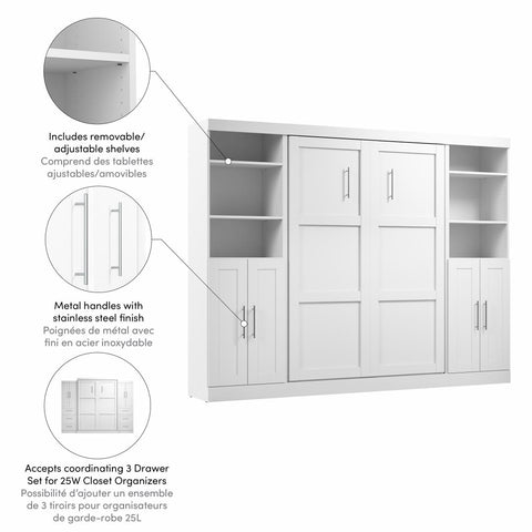 Full Murphy Bed with Closet Storage Organizers (109W)
