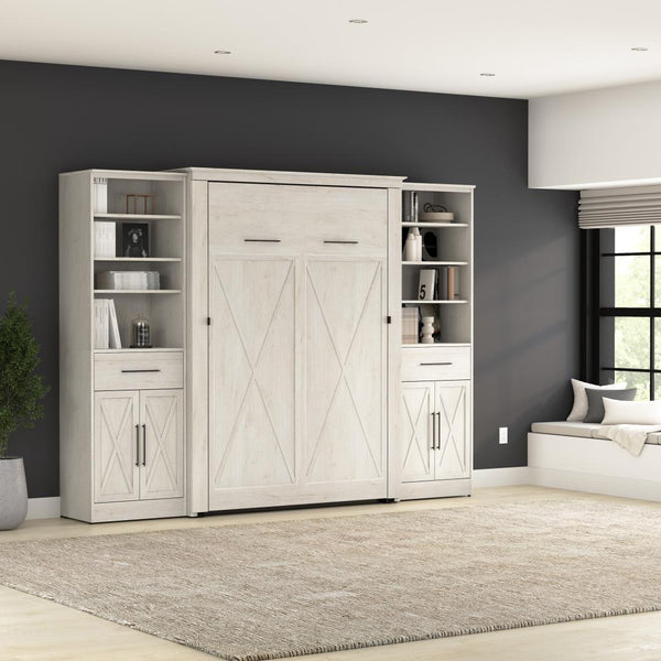 Full Murphy Bed and Closet Organizers with Doors and Drawers (113W)