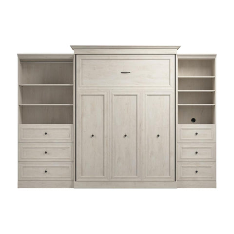 Queen Murphy Bed and Closet Organizers with Drawers (126W)