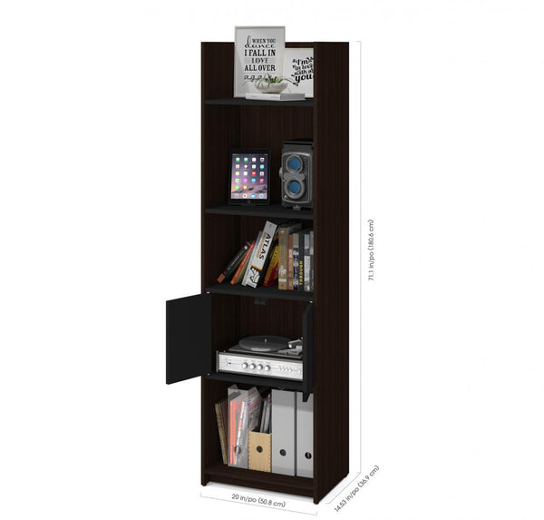Small Sliding Desk with Shelving Unit