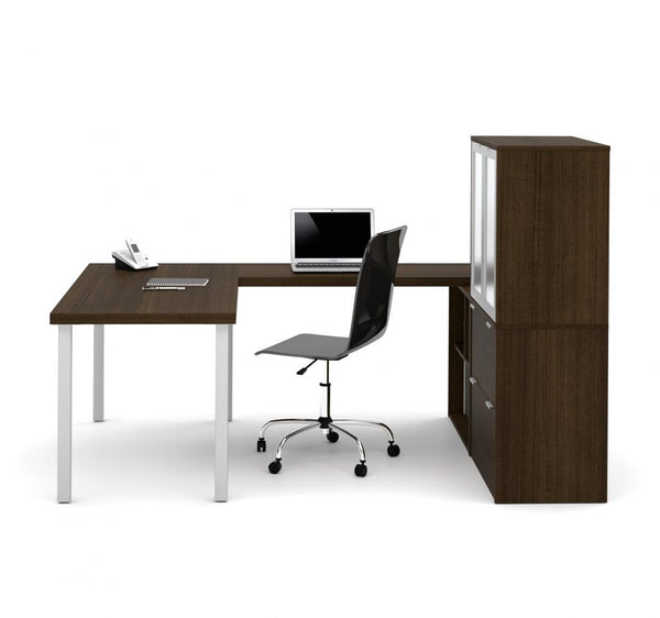 U-Shaped Executive Desk with Hutch