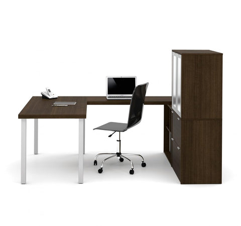 U-Shaped Executive Desk with Hutch