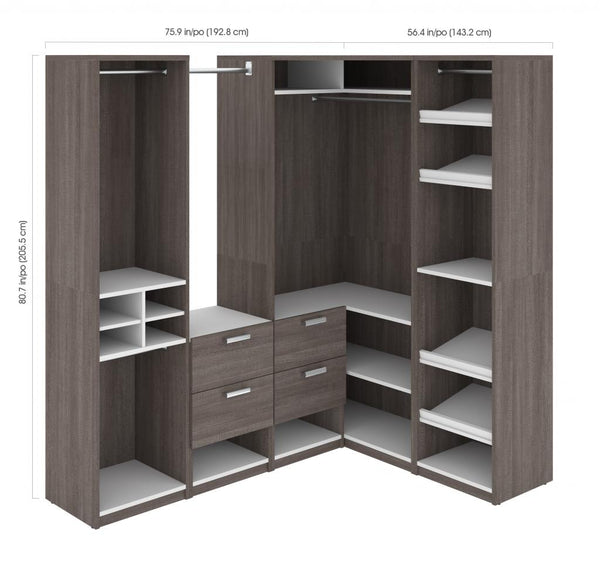 Walk-In Closet Organizer with 4 Drawers