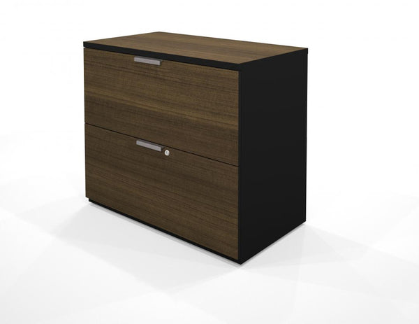 L-Shaped Workstation with Lateral File