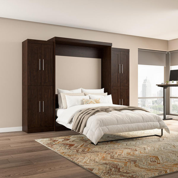 Queen Murphy Bed with Storage Cabinets (115W)