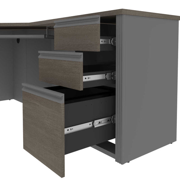 72W Corner Desk with Pedestal