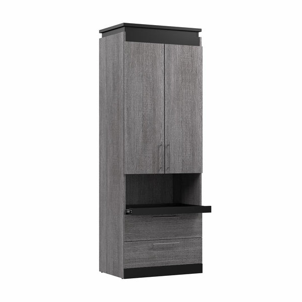 30W Tall Storage Cabinet with Doors, Drawers and Pull-Out Shelf
