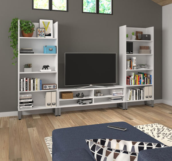 TV Stand with 2 Bookcases