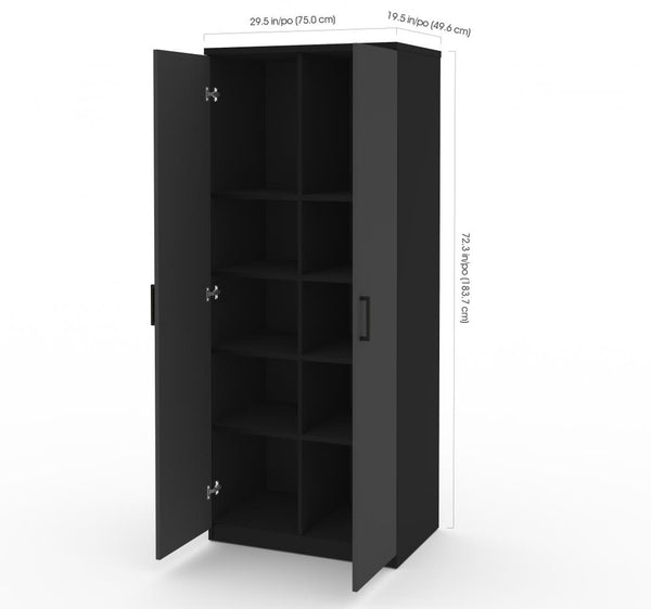 4-Piece Set with 2-Drawer Workbench and Large Storage Cabinets