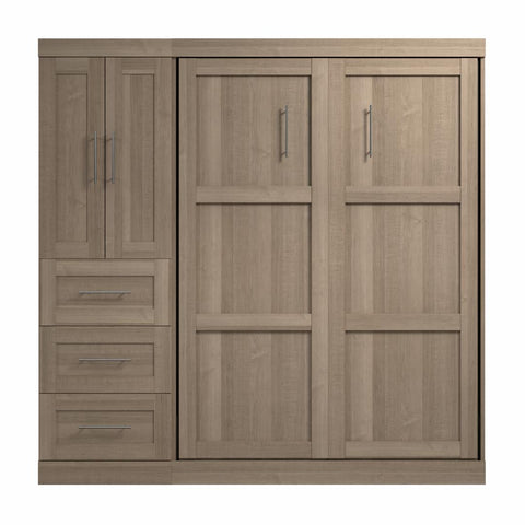 Full Murphy Bed with Closet Organizer with Drawers (84W)