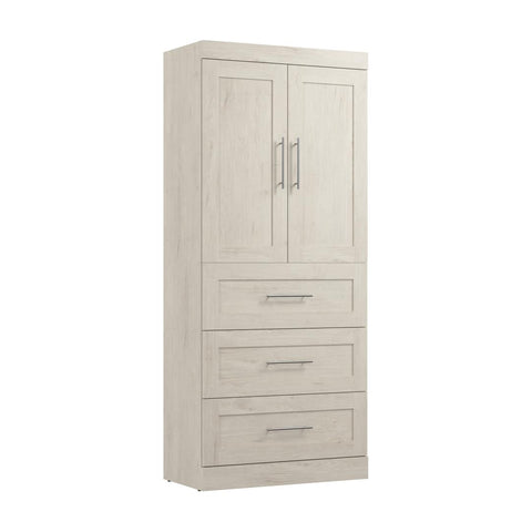 Contemporary Closet System with Drawers, 36W x 19D