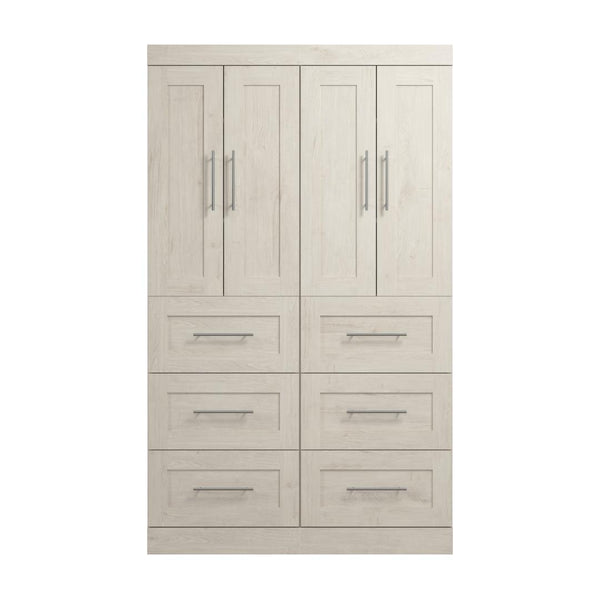 Contemporary Closet System with Doors & Drawers, 50W x 19D