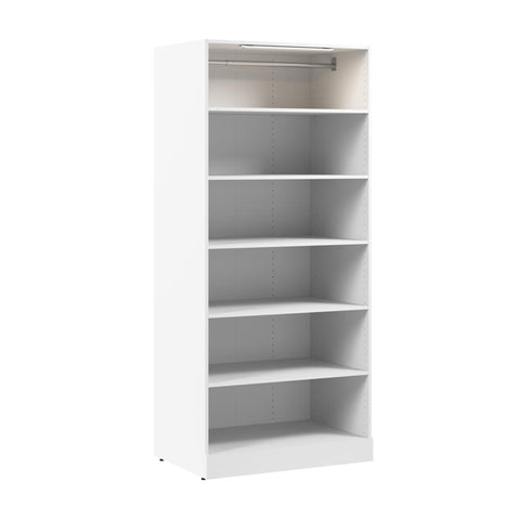 Modular Closet System with Shelves & LED Light, 36W x 25D