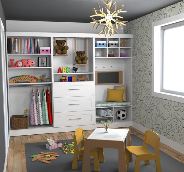 108W Mudroom Storage Unit with Bench