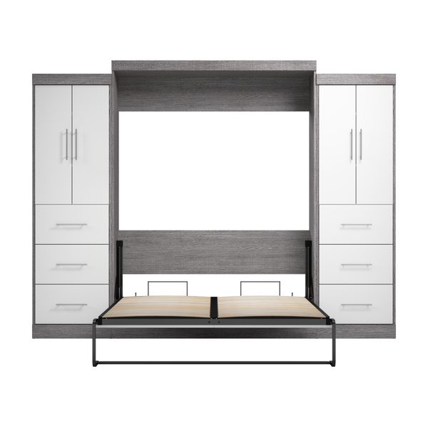 Queen Murphy Bed with 2 Wardrobes (115W)