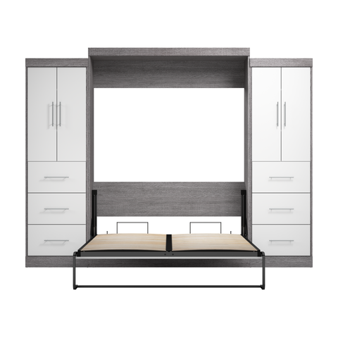 Queen Murphy Bed with 2 Wardrobes (115W)