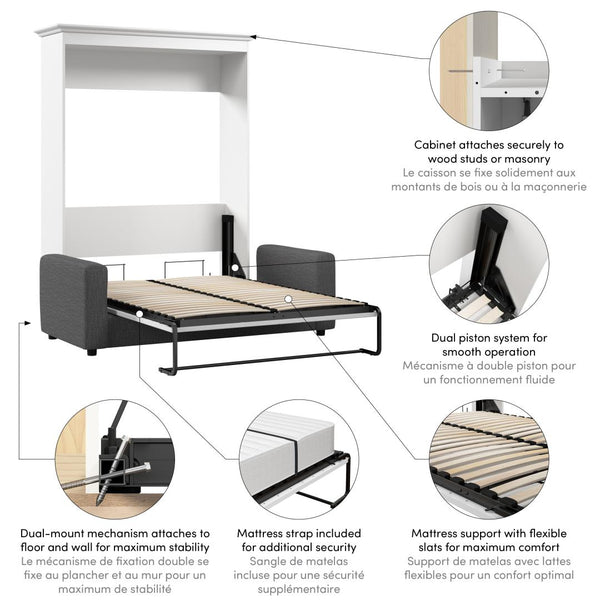 Full Murphy Bed with Sofa (73W)