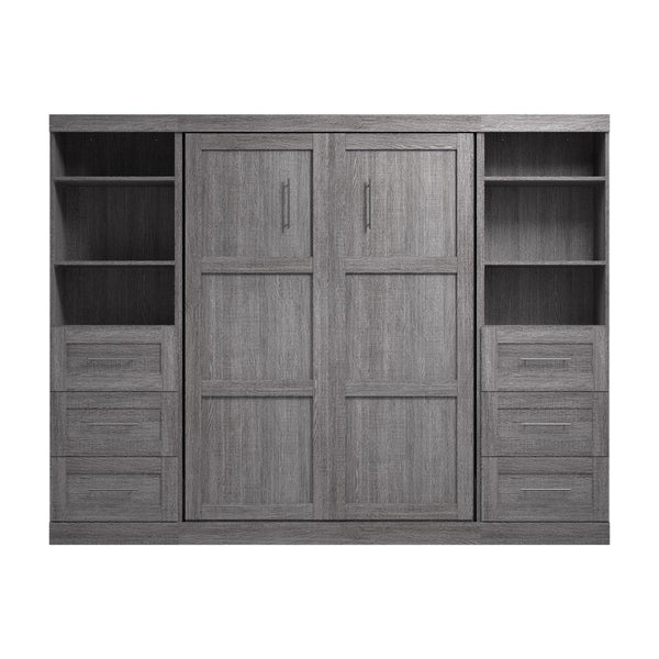 Full Murphy Bed and 2 Shelving Units with Drawers (109W)