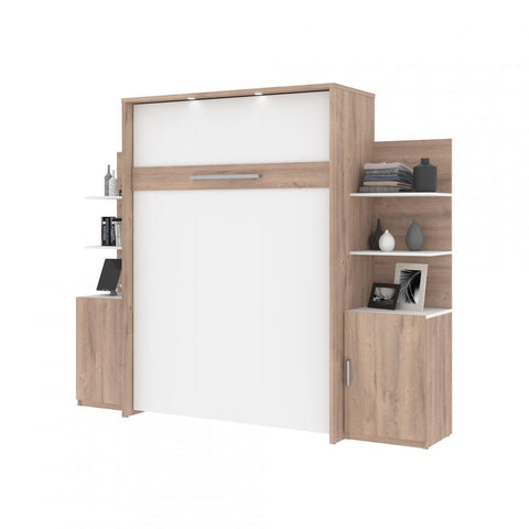 Full Murphy Bed with Floating Shelves (98W)