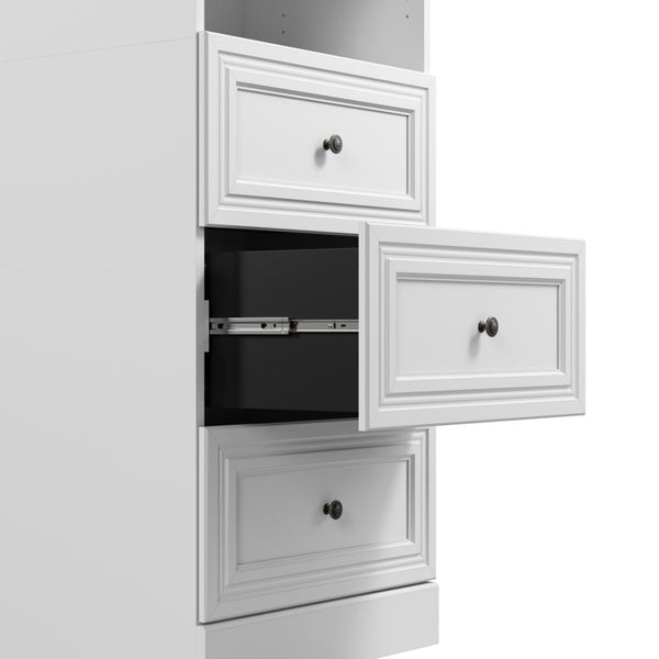 Traditional Closet System with Shelves, Drawers & Clothing Rods, 61W x 20D