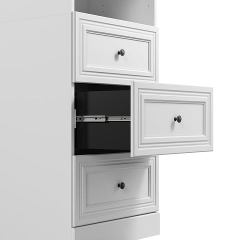 Traditional Closet System with Shelves, Drawers & Clothing Rods, 61W x 20D