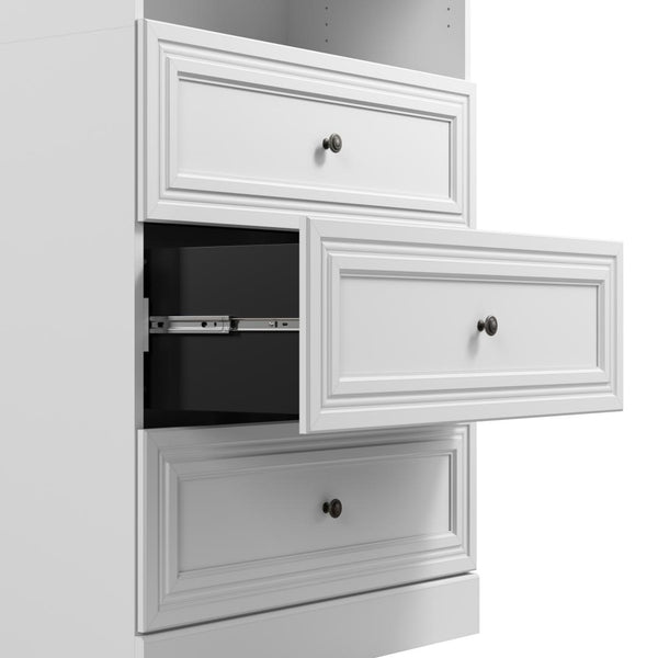 Traditional Closet System with Shelves, Drawers, Clothing Rods & Doors, 61W x 20D