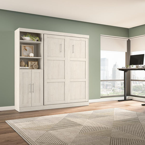 Full Murphy Bed and Closet Organizer with Doors (84W)