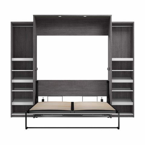 Queen Murphy Bed with 2 Narrow Closet Organizers (105W)