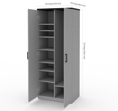 4-Piece Set with 2-Drawer Workbench and Large Storage Cabinets