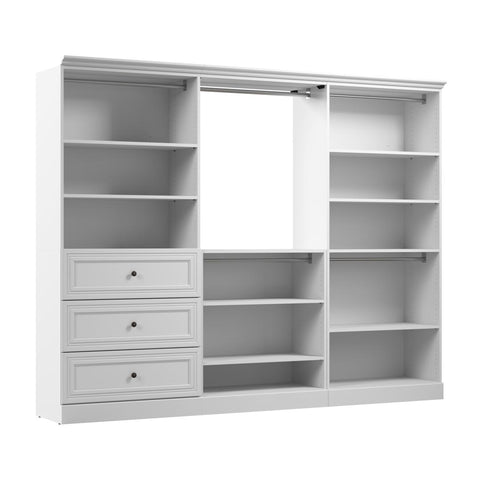 Traditional Closet System, Shelves, Drawers & Clothing Rods, 108W x 20D