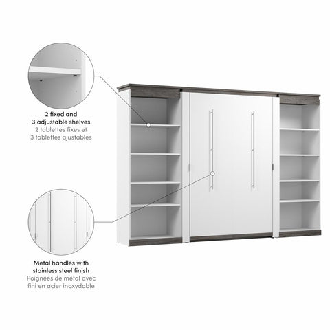 Full Murphy Bed with Shelves (120W)