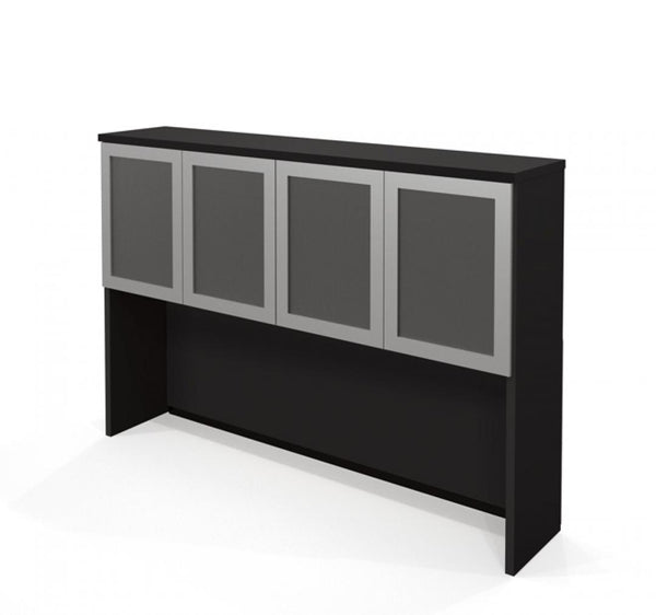 Hutch with frosted glass doors